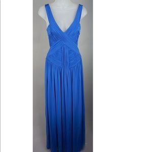 BCBG Maxazria Blue Gown Open Back Sexy Margit